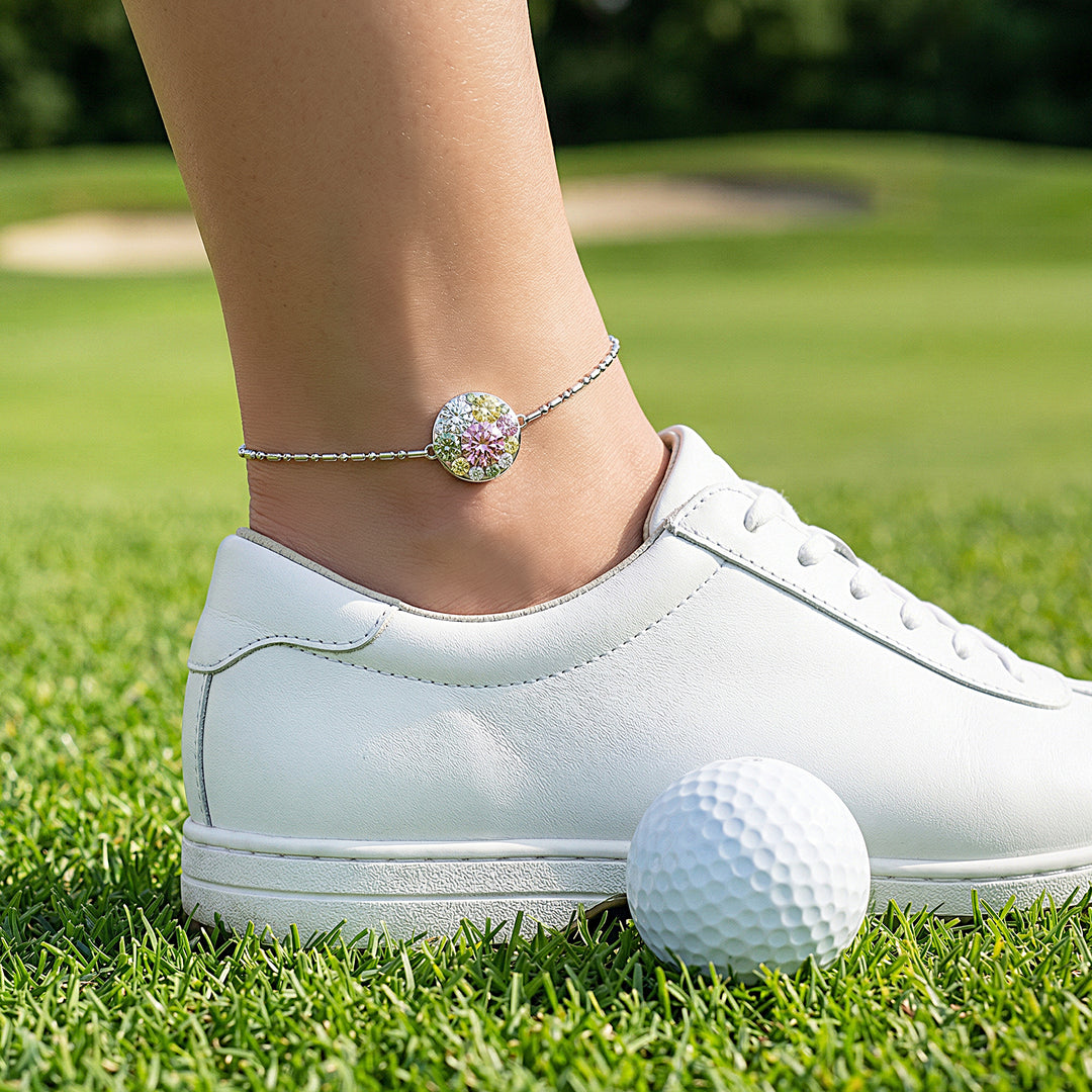 Nilkkakoru pastelli kristalleilla golffarille