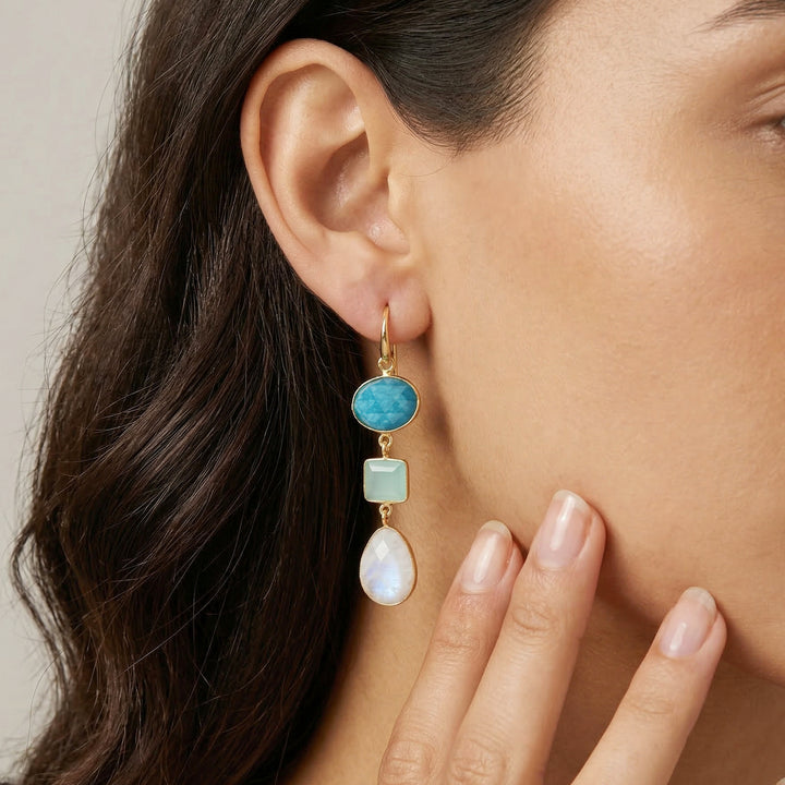 Olympia riipuskorvakorut jalokivillä